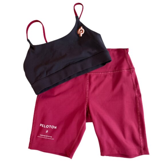 STYLE BUNDLE: GW PELOTON Activewear Biker Shorts + Top Set, Size M (BB1713B) - Picture 2 of 6